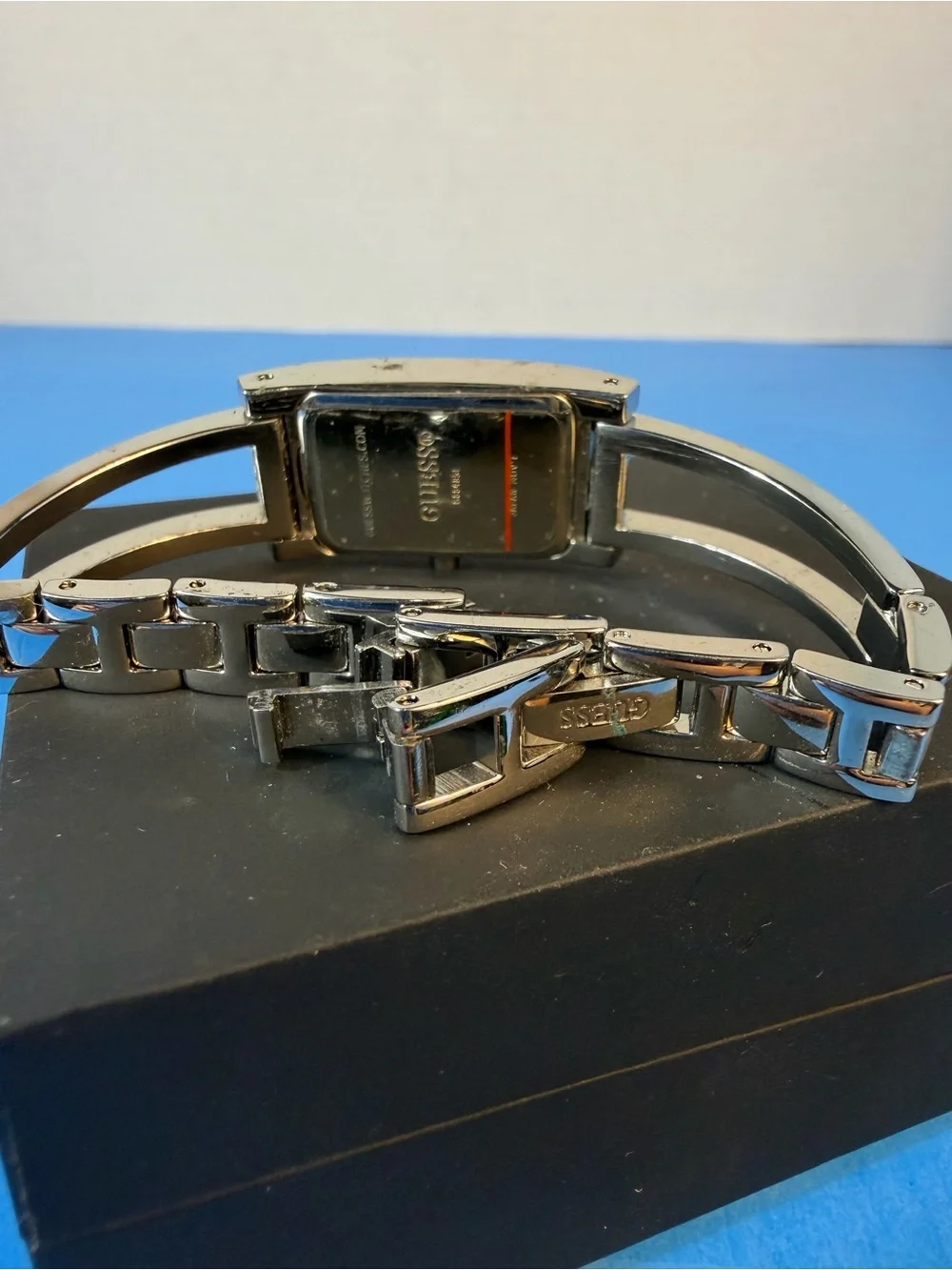 Silver Women's Bracelet Watch - Elegant Rectangular Dial